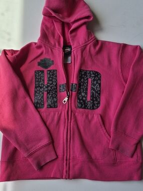 Harley-Davidson Kids' Pink Zip-Up Hoodie